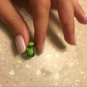 Green Heart Pandora Charm